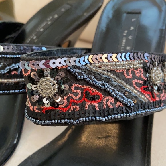 Laundry two strapped sequin-embellished heel sandals by Shelli Segal, size 7.5 - Picture 2 of 11